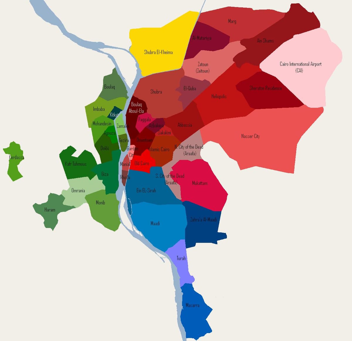 কায়রো আশপাশ মানচিত্র